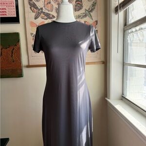 Slinky Short Sleeve Shirt Dress